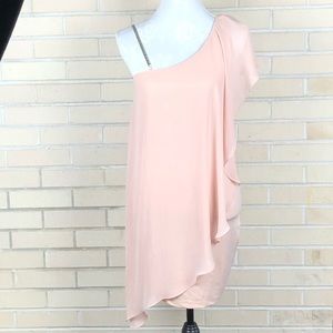 Bebe Bodycon dress sheer overlay chain strap 🔥